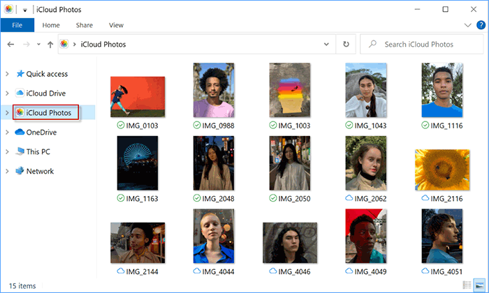 view iCloud photos on client