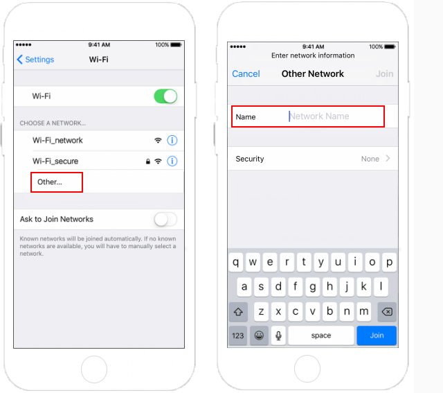 Enter network name