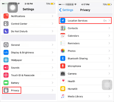 Enable location services