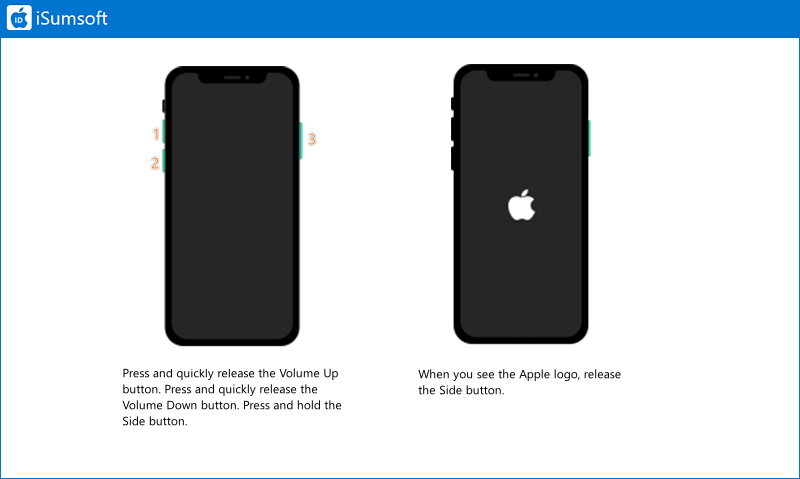 get out of dfu mode of iphone 8 and later