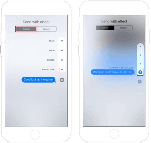 Bubble effect in iMessage
