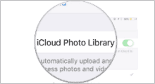 Enable iCloud Photo Library