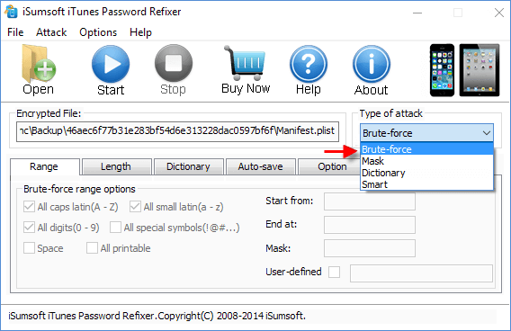 choose brute force attack