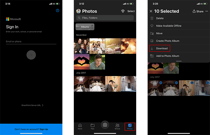 download photos to iPhone