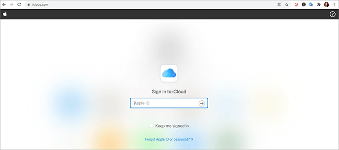 sign in to iCloud