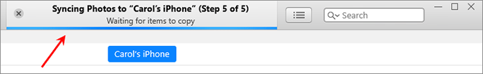syncing photos on PC to iPhone