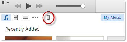 Click iPhone icon