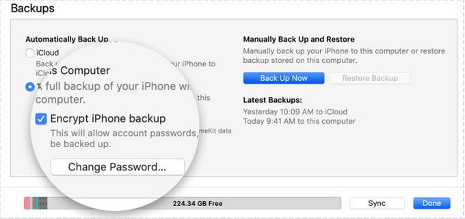 Encrypt Backup