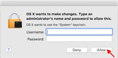 Enter your username and password