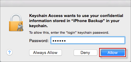 Type in login password