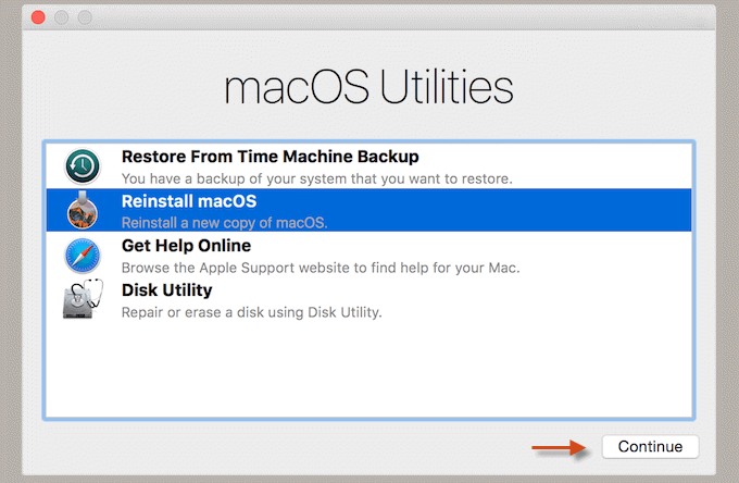 Reinstall macOS