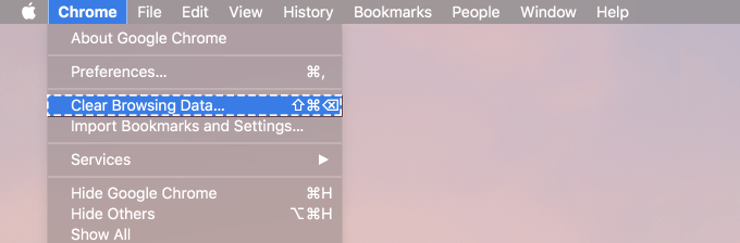 Clear browsing data