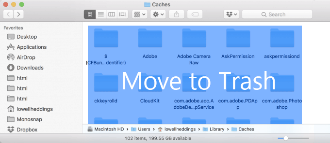 Temporary log files