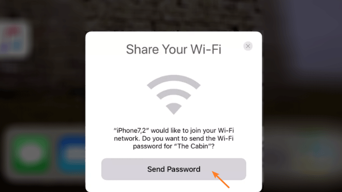 Share WiFi password from Mac to iPhone