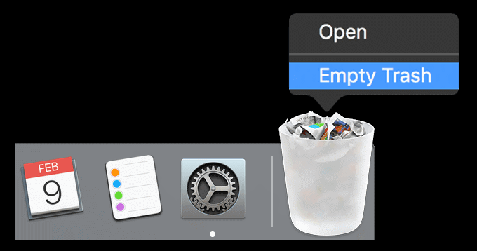 Empty Trash Can