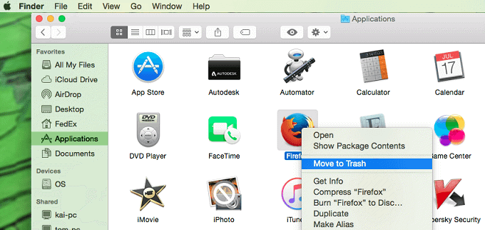 Uninstall unused app