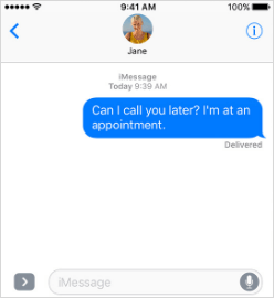 iMessage is blue text bubbles