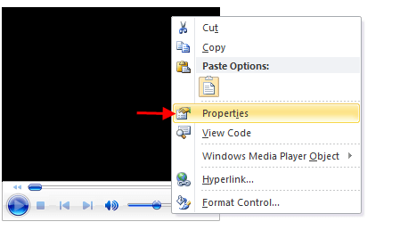 Right-click on the Windows Media Player