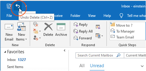 Recover Accidentally Deleted Items in Outlook