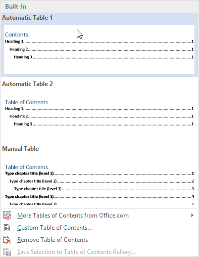 Use style to automatic table