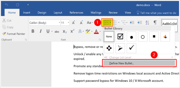How to insert Check Box