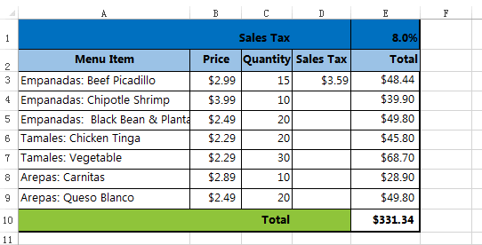 Apply formula to entire column