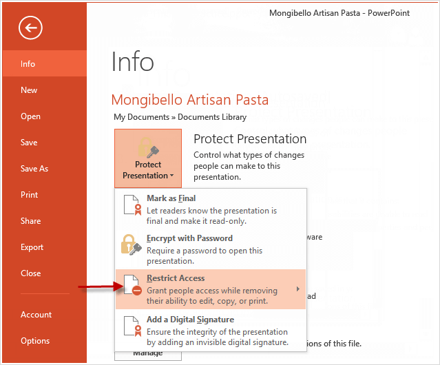 how to protect a powerpoint presentation