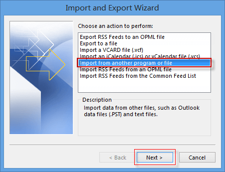 import from another program