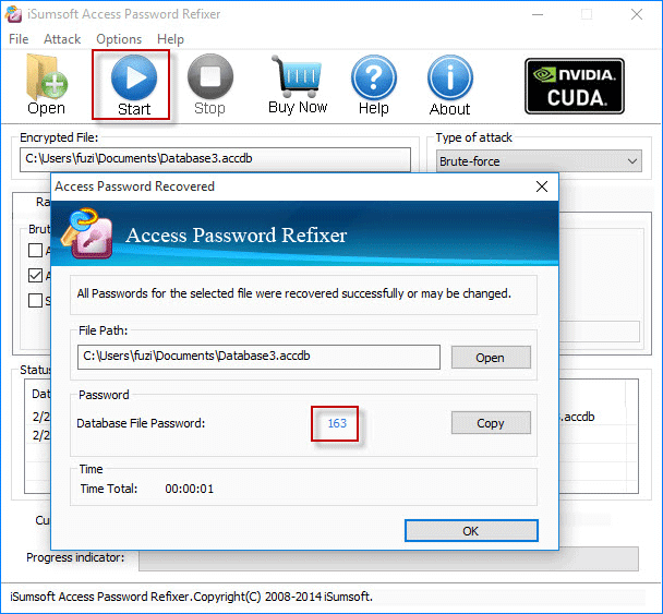 how to set password for access database 2010