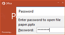 open password protected powerpoint file without password