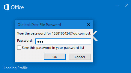 change outlook 2016 password