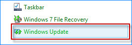 Click Windows Update