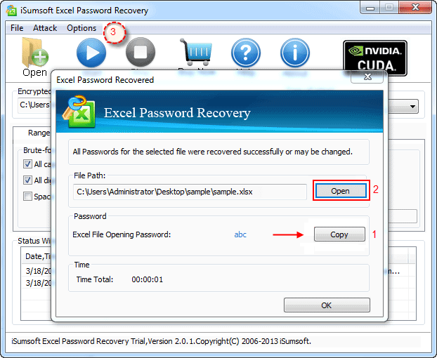 Recover excel password