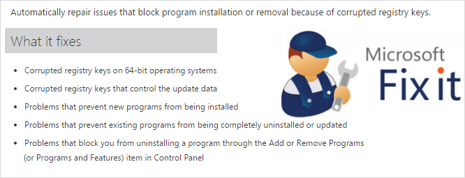fix problems that programs can not be installed or uninstalled