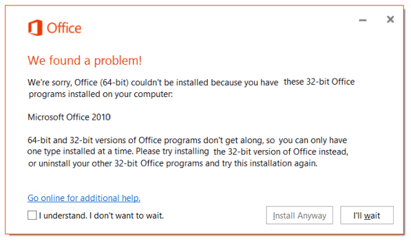 Fix Office installation problem