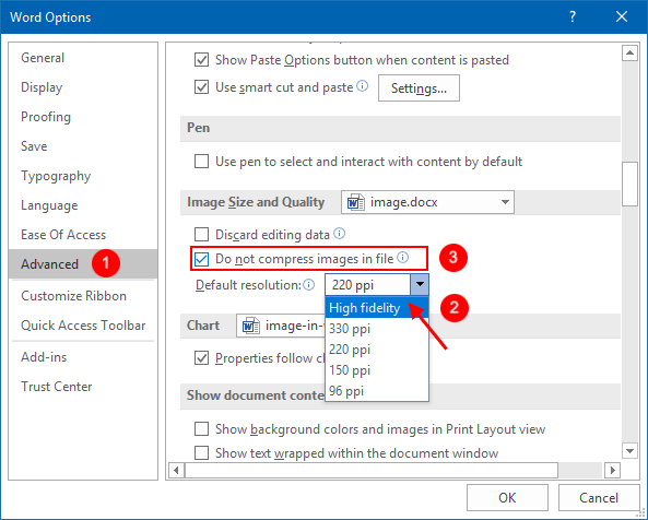 Set default resolution to high fidelity