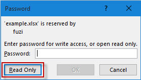 Open workbook Read Only