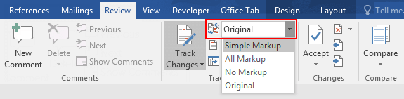 Choose the display type of markup