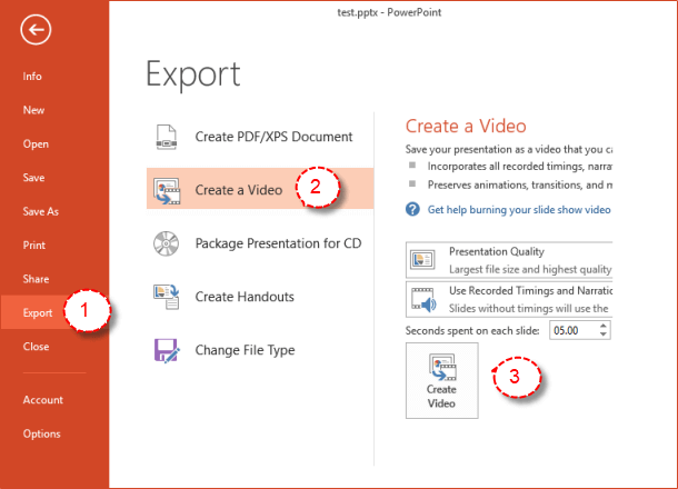 3 Ways to Convert Presentation(.pptx) to Video(.mp4) with PowerPoint  2016-2010