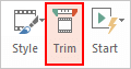 Trim video in PPT