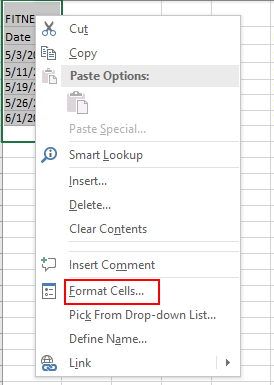 format cells