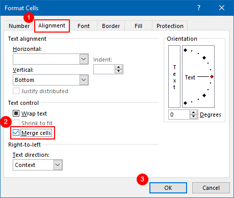 cells merge excel worksheet settings ways option using format