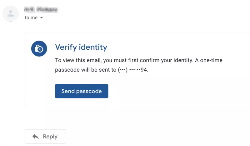 verify identity with passcode