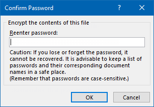 encrypt workbook with password