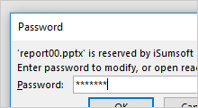 remove password to modify PowerPoint
