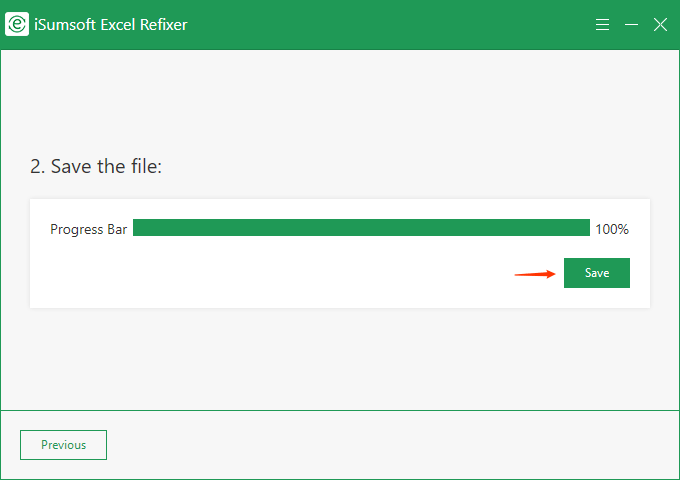 save repaired Excel file