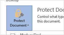 Protect Word document with editing restrictions