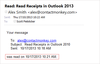 read receipts in outlook