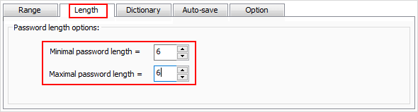 Set password Length