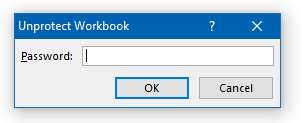 Unprotect workbook